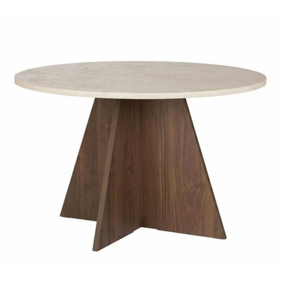 Table ronde moderne pied trapèze MARFA PIER IMPORT