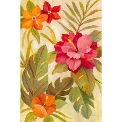 Tableau Fleurs corail HEXOA