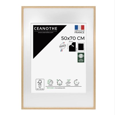 Cadre Photo Avec Passe-partout 50x70 Cm Chêne ALBA CEANOTHE