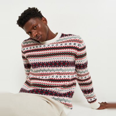 Pull jacquard de Noël contenant de la laine, Oeko-tex MONOPRIX