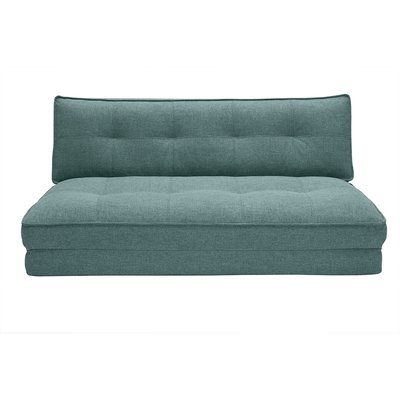 Chauffeuse 2 places convertible en tissu vert de gris SALLY MILIBOO