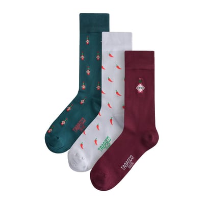 Chaussettes en modal tabasco, 3 paires signature NEXT