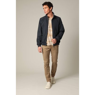 Blouson court en toile enduite noire avec col montant CASTLE DEELUXE