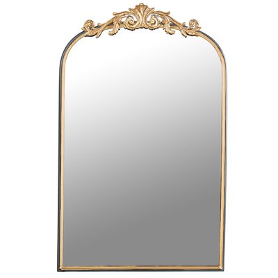 Miroir mural en métal noir et doré 50x3.5x82cm WADIGA