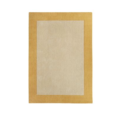 Two Tone Border Plain Rug in 100% Wool SO'HOME