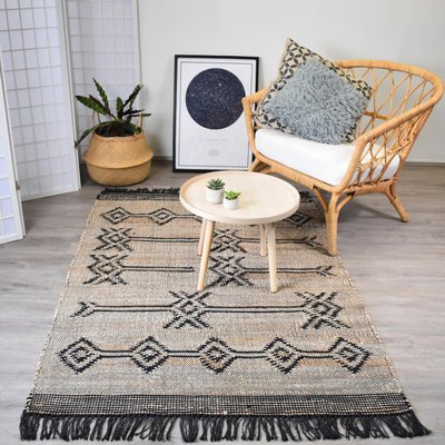 Tapis jute fait à la main motif oriental TLIPO UN AMOUR DE TAPIS