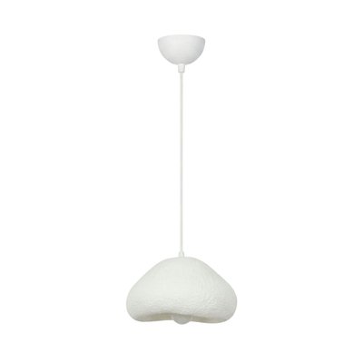 Suspension blanche design organique 1 abat-jour 32 cm NOXIS PIER IMPORT