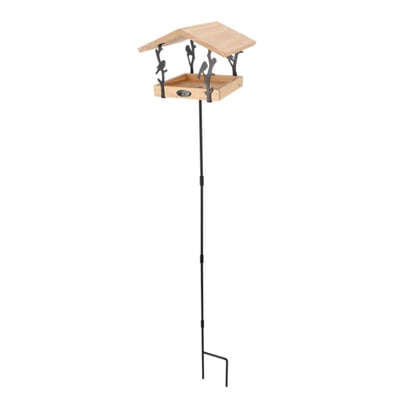 Mangeoire sur pied en bois 131cm motif oiseaux ESSCHERT DESIGN