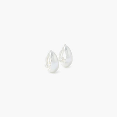 Boucles d'oreilles clips - gouttes argentées BALABOOSTE