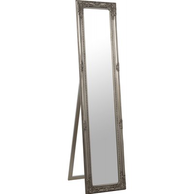 Miroir vertical en bois, chic argenté RECOLLECTION