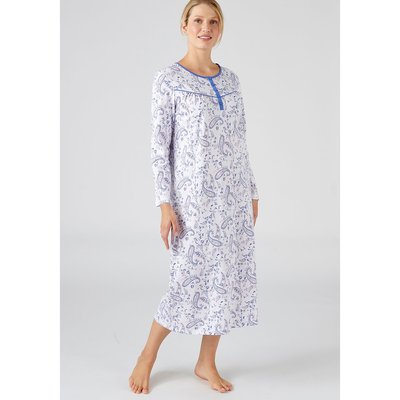 Chemise de nuit manches longues 100% coton DAMART
