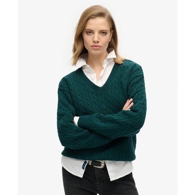 Pull oversize torsadé à col en V SUPERDRY