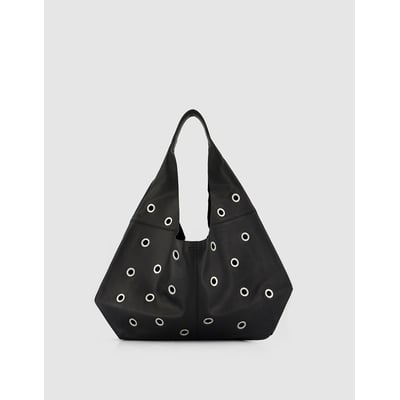 Sac Hobo cuir décor oeillets Taille L IKKS