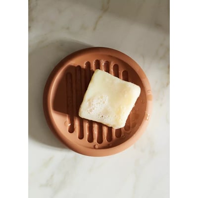Porte-savon rayé en résine MANGO HOME