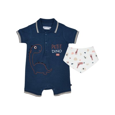 Combicourt bavoir gaby maille naissance SUCRE D'ORGE