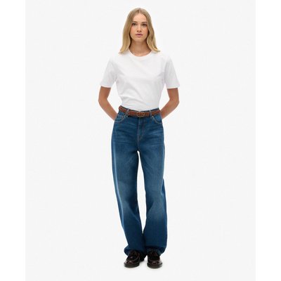 Jean large taille haute en coton biologique SUPERDRY
