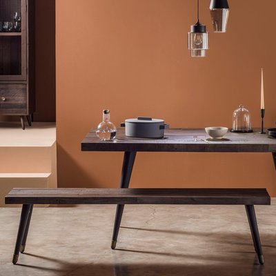 Banc de table bois recyclé piètement effet laiton vieilli 180 cm ADÉLAÏDE PIER IMPORT