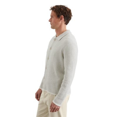Veste en tricot regular en coton bio mélangé et structuré MARC O'POLO