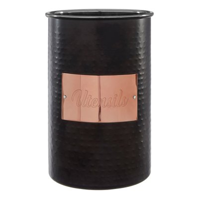 Utensil Holder in Black/Copper SO'HOME