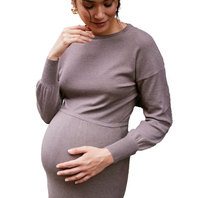 Robe longue de grossesse en tricot ENVIE DE FRAISE