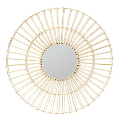 Miroir Rond en rotin THE HOME DECO FACTORY