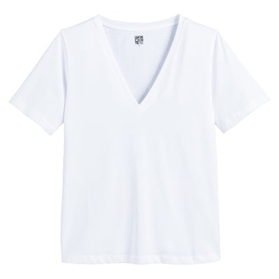 Футболка свободная с V-образным вырезом LA REDOUTE COLLECTIONS