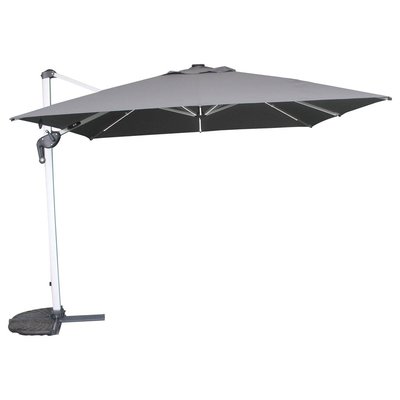 Parasol déporté carré ÉQUADOR avec LED HESPERIDE