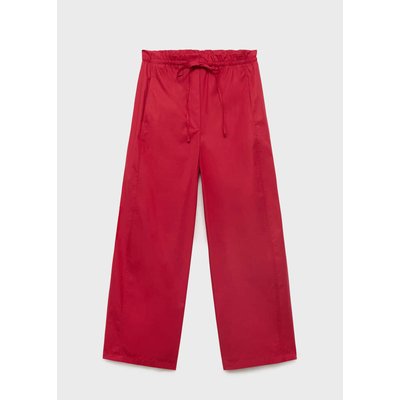 Pantalon paper bag coton MANGO