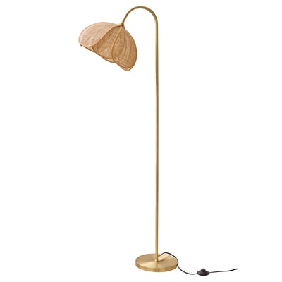 Lampadaire rotin fleur métal VERTBAUDET
