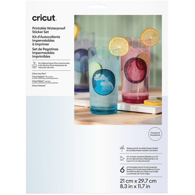 Accessoire Set de 6 stickers imperméables et imprim CRICUT