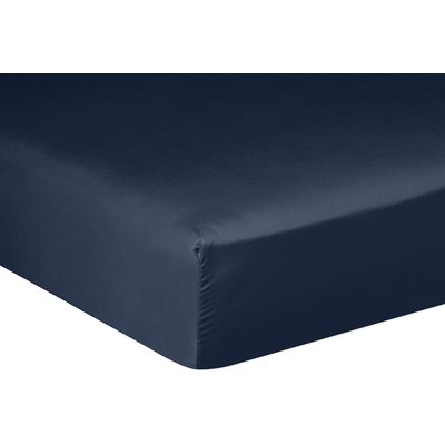 Drap housse satin de coton lavé bonnet 30 cm uni BATON ROUGE
