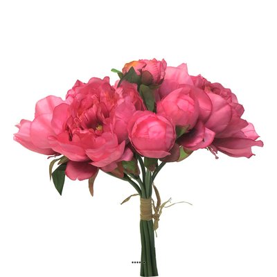 Bouquet de Pivoines factices 8 têtes D28cm ARTIFICIELLES