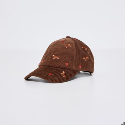 Casquette en velours brodée GRAIN DE MALICE