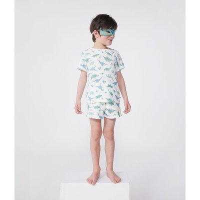 Pigiama corto da travestimento in cotone con dinosauri stampati PETIT BATEAU