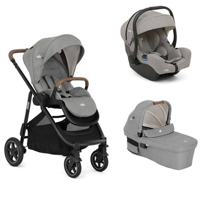 Poussette trio Versatrax Pebble + siège auto i-Gemm 3 Pebble + nacelle Ramble XL Pebble JOIE
