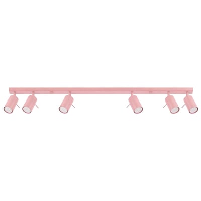 Plafonnier Acier Rose GU10 6 RING EDEN