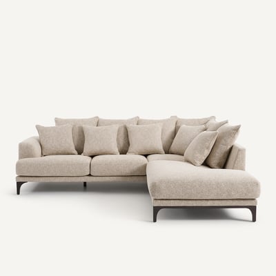 Ecksofa aus Baumwollmischgewebe, ARMENTO AM.PM
