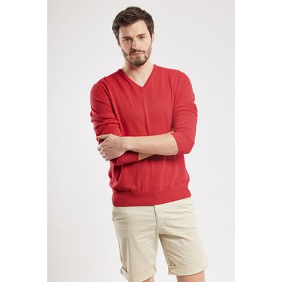 Pull col V en coton HENVIC ARMOR-LUX