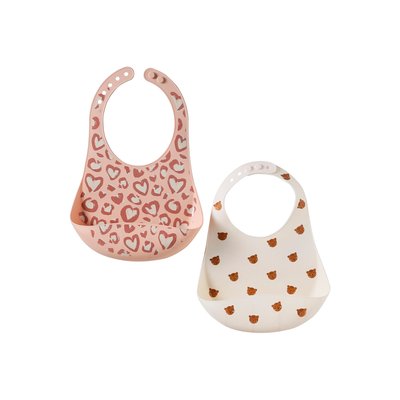 Lot de 2 bavoirs en silicone VERTBAUDET