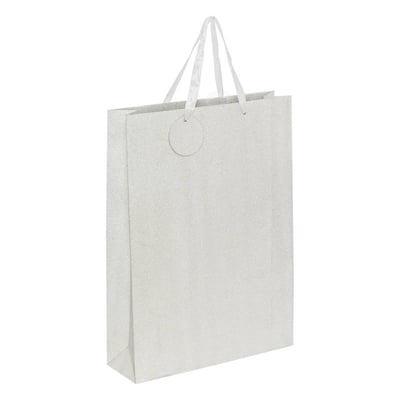 Sac cadeau paillettes grande taille argent ATMOSPHERA