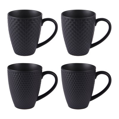 Coffret de 4 mugs Snow black mat 35 cl TABLE PASSION