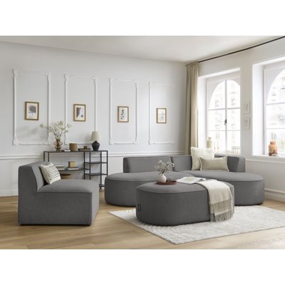 Canapé modulable 6 places en tissu chiné, ROUSSEAU BOBOCHIC