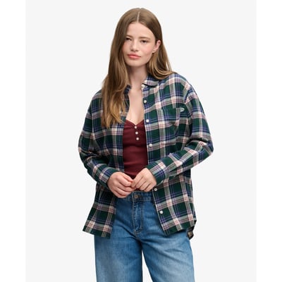 Chemise Flanelle Carreaux Coupe Oversize SUPERDRY