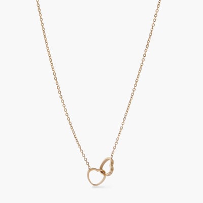 Collier cœur entremêlés acier inoxydable BALABOOSTE
