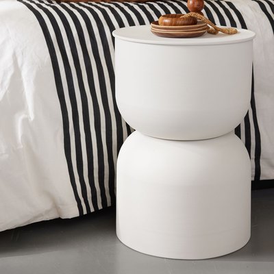 Table d'appoint et tabouret rond en métal MOKA FACTORY