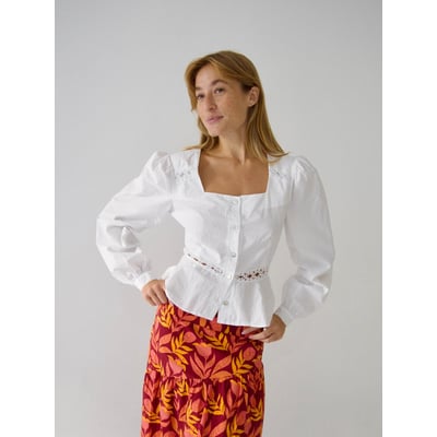 Blouse popeline dentelle ROMA MINDTRAVELER