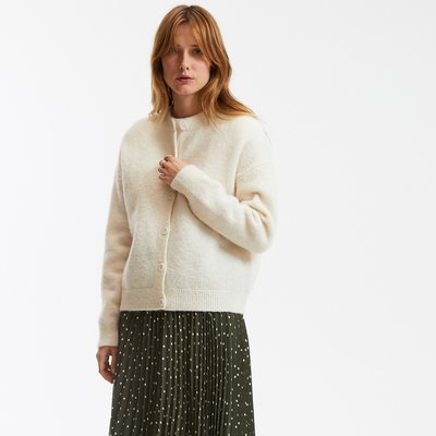 Vest met ronde hals, tricot van wolmix LA REDOUTE COLLECTIONS