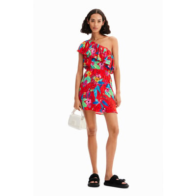 Robe courte asymétrique tropicale DESIGUAL