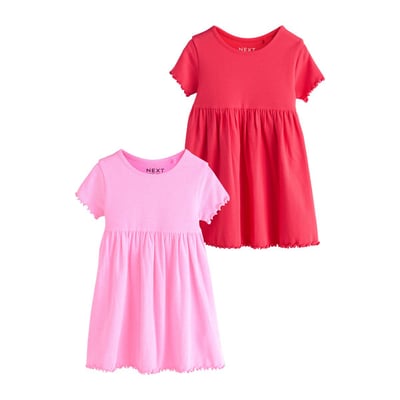 Robe côtelée à manches courtes, lot de 2 NEXT