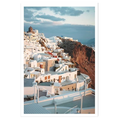 Poster photo paysage les cyclades ""santorini"" HEXOA